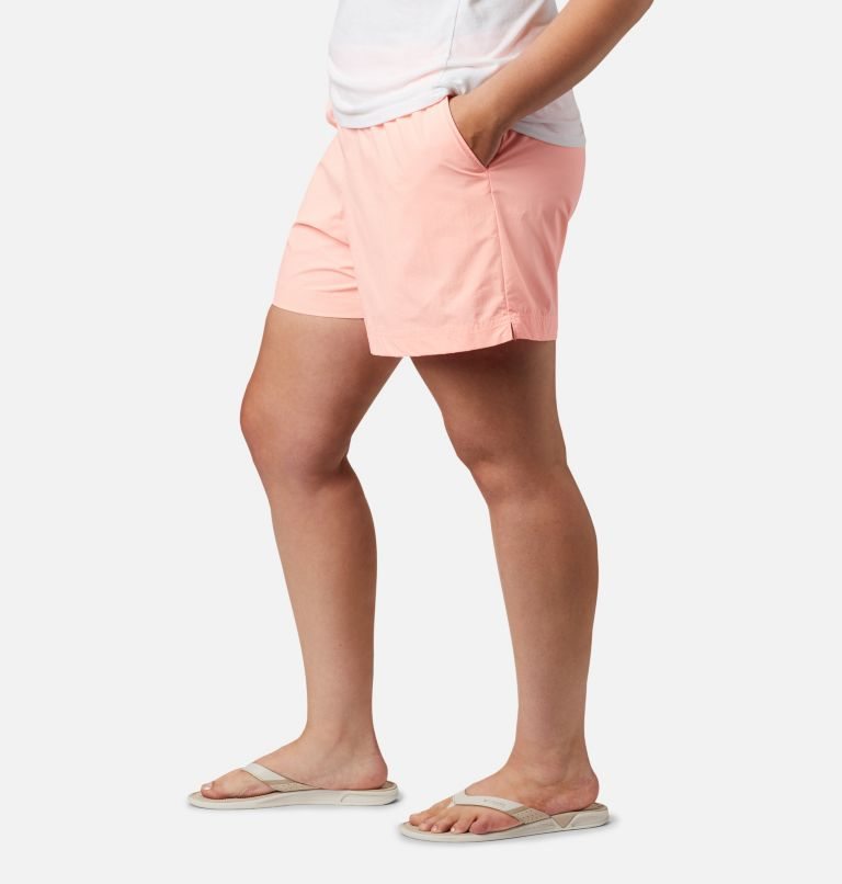 Women's Columbia PFG Backcast Water Shorts Coral | Plus Size CA-X48A0